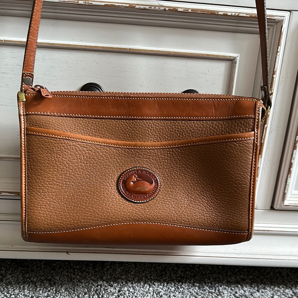 Dooney & Bourke Tan Leather Messenger Bag